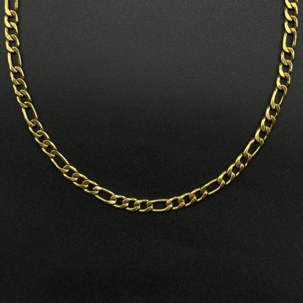 Gold Figaro Zincir Çelik Kolye
