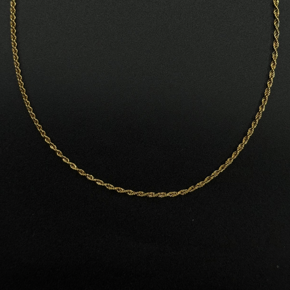 Gold Halat (Rope) Zincir Çelik Kolye