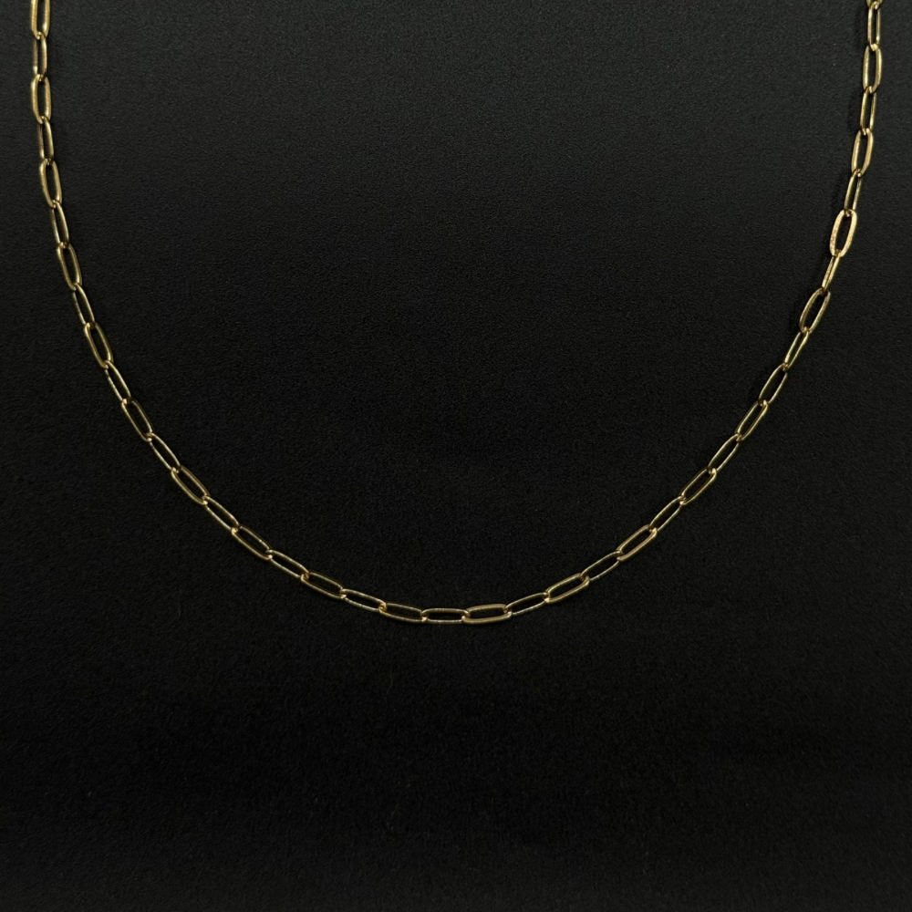 Gold Paperclip Zincir Çelik Kolye